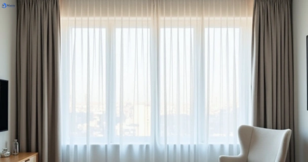 Freshly steam cleaned curtains in springfield-central QLD