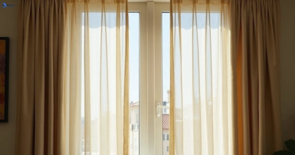 Dusty and dull curtains in springfield-central before steam cleaning